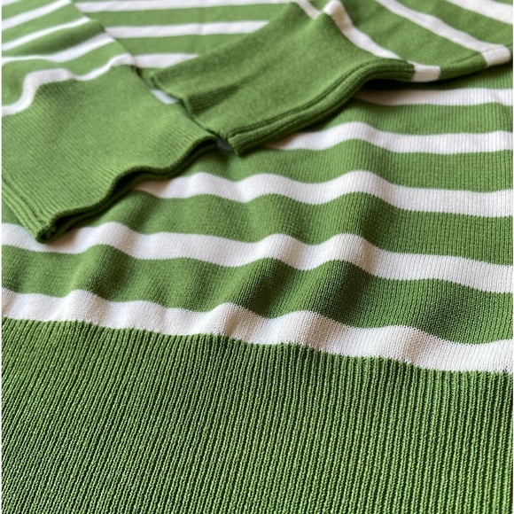 GIL'B Women's Viscose Mix Breton Lightweight Striped Shoulder Buttons Sweater - Picture 4 of 7